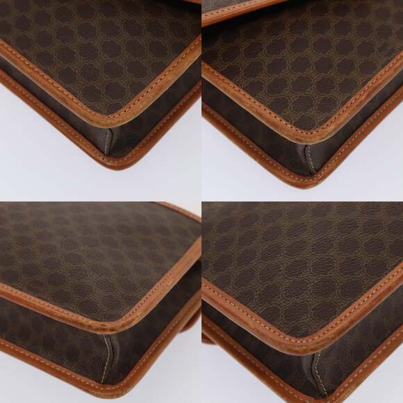 CELINE Macadam Canvas Shoulder Bag Pvc Leather Brown - Picture 10 of 13